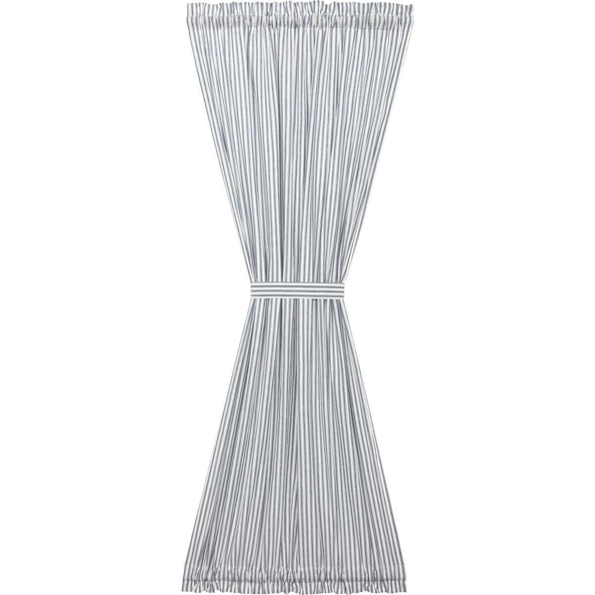 Sawyer Mill Charcoal/Blue/Red Ticking Stripe Door Panel 72