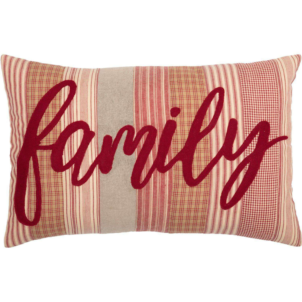 Sawyer Mill Family Pillow Charcoal, Red & Blue Pillows VHC Brands Red 