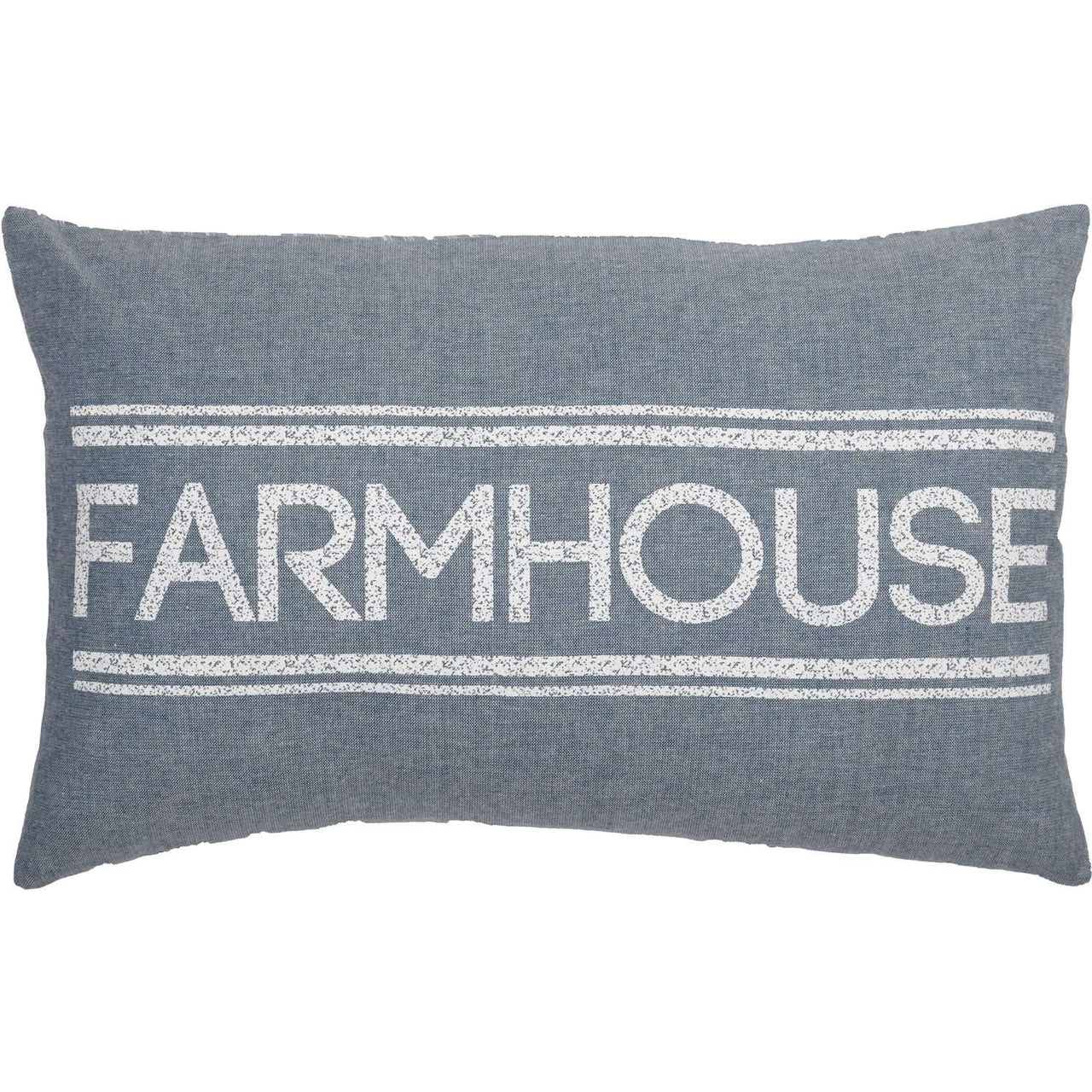 Sawyer Mill Farmhouse Pillow Charcoal, Red & Blue Pillows VHC Brands Blue 