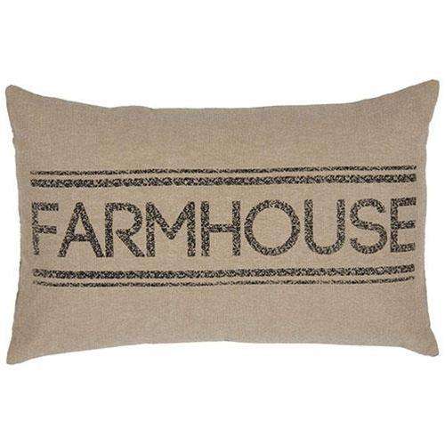 Sawyer Mill Farmhouse Pillow Charcoal, Red & Blue Pillows VHC Brands Charcoal 