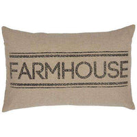 Thumbnail for Sawyer Mill Farmhouse Pillow Charcoal, Red & Blue Pillows VHC Brands Charcoal 
