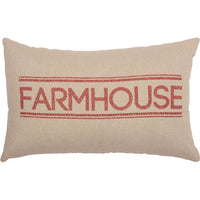 Thumbnail for Sawyer Mill Farmhouse Pillow Charcoal, Red & Blue Pillows VHC Brands Red 