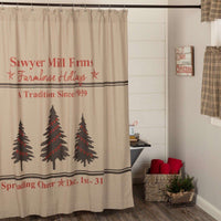 Thumbnail for Sawyer Mill Holiday Tree Shower Curtain 72