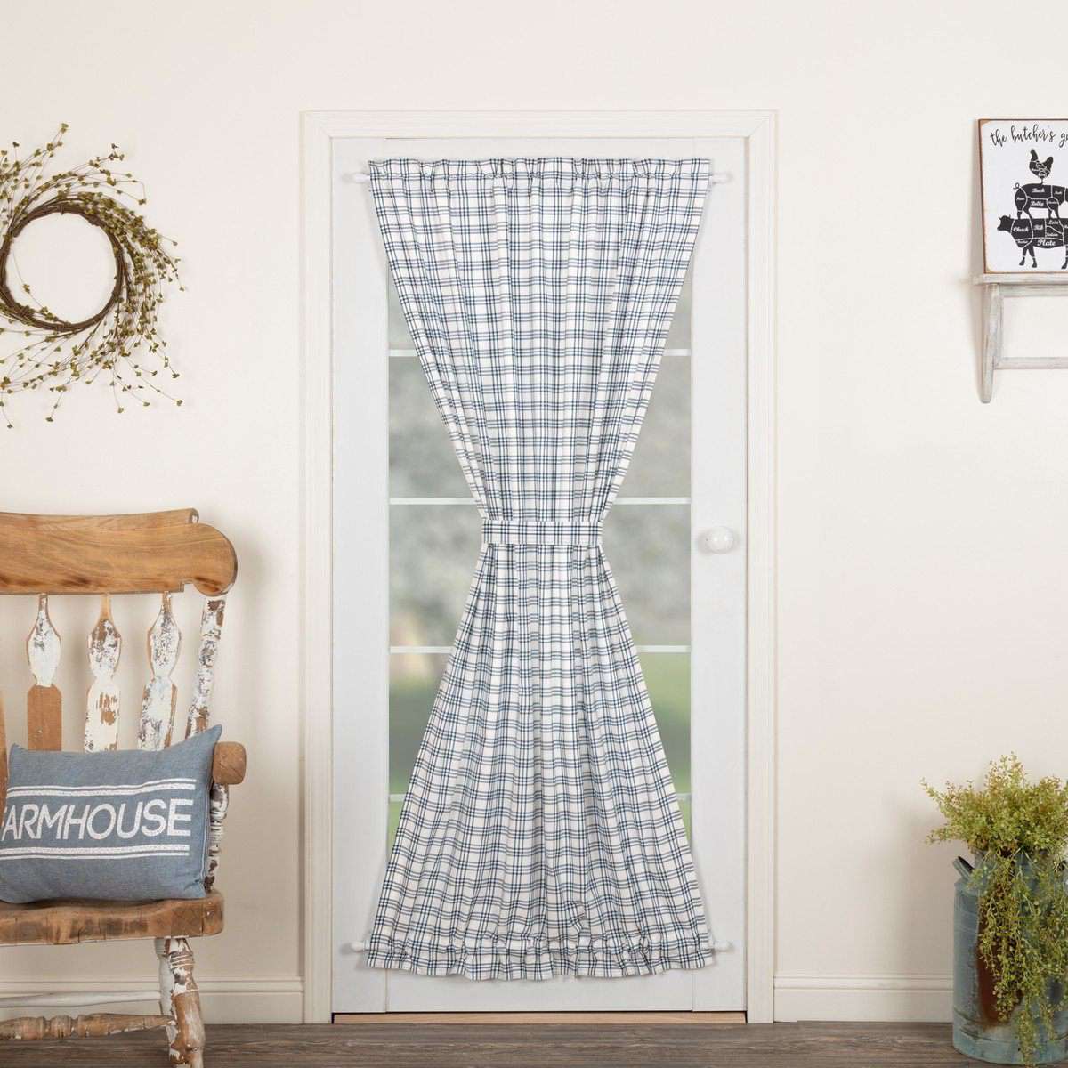 Sawyer Mill Red Plaid Blue/Red/Charcoal Door Panel 72