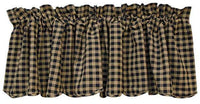 Thumbnail for Scalloped Valance Black Check Curtain 16X72 - The Fox Decor