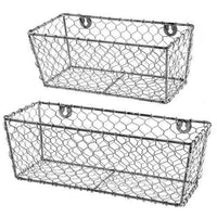 Thumbnail for Set of 2 Chicken Wire Wall Baskets Baskets CWI+ 