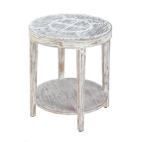 Thumbnail for Seward Distressed Round Wood Side Table