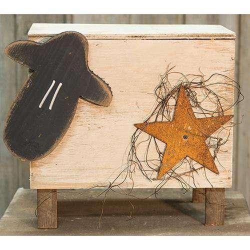 Sheep Box w/Metal Star Large Tabletop CWI+ 