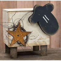 Thumbnail for Sheep Box w/Metal Star Small - The Fox Decor