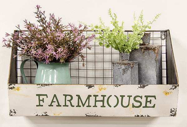 Farmhouse Galvanized Wall Basket - The Fox Decor