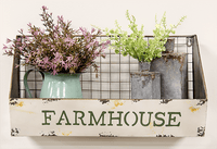 Thumbnail for Farmhouse Galvanized Wall Basket
