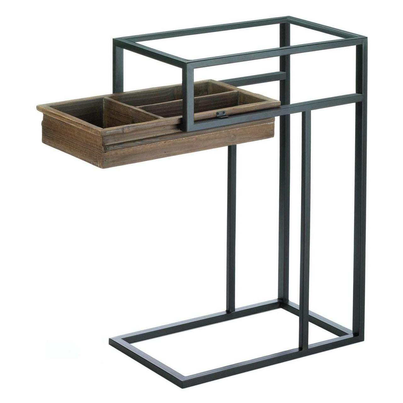 Side Table With Slide Out Drawer - The Fox Decor