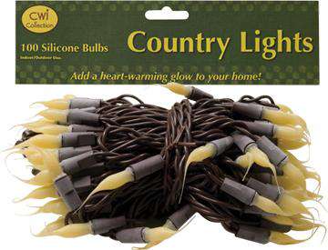 Silicone Lights, Brown Cord, 100ct Light Strands CWI+ 