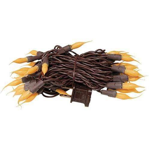 Silicone Lights, Brown Cord, 50ct Light Strands CWI+ 