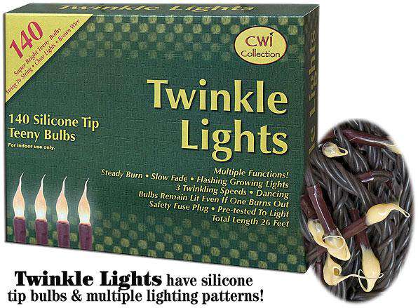 Silicone Twinkle Lights, 140 Count Light Strands CWI+ 