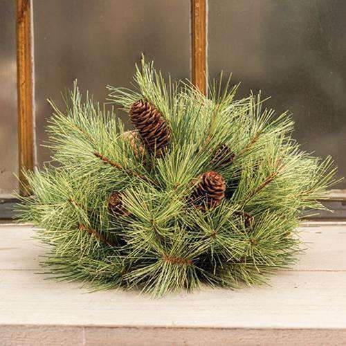 Silver Fir Half Sphere, 12" - The Fox Decor