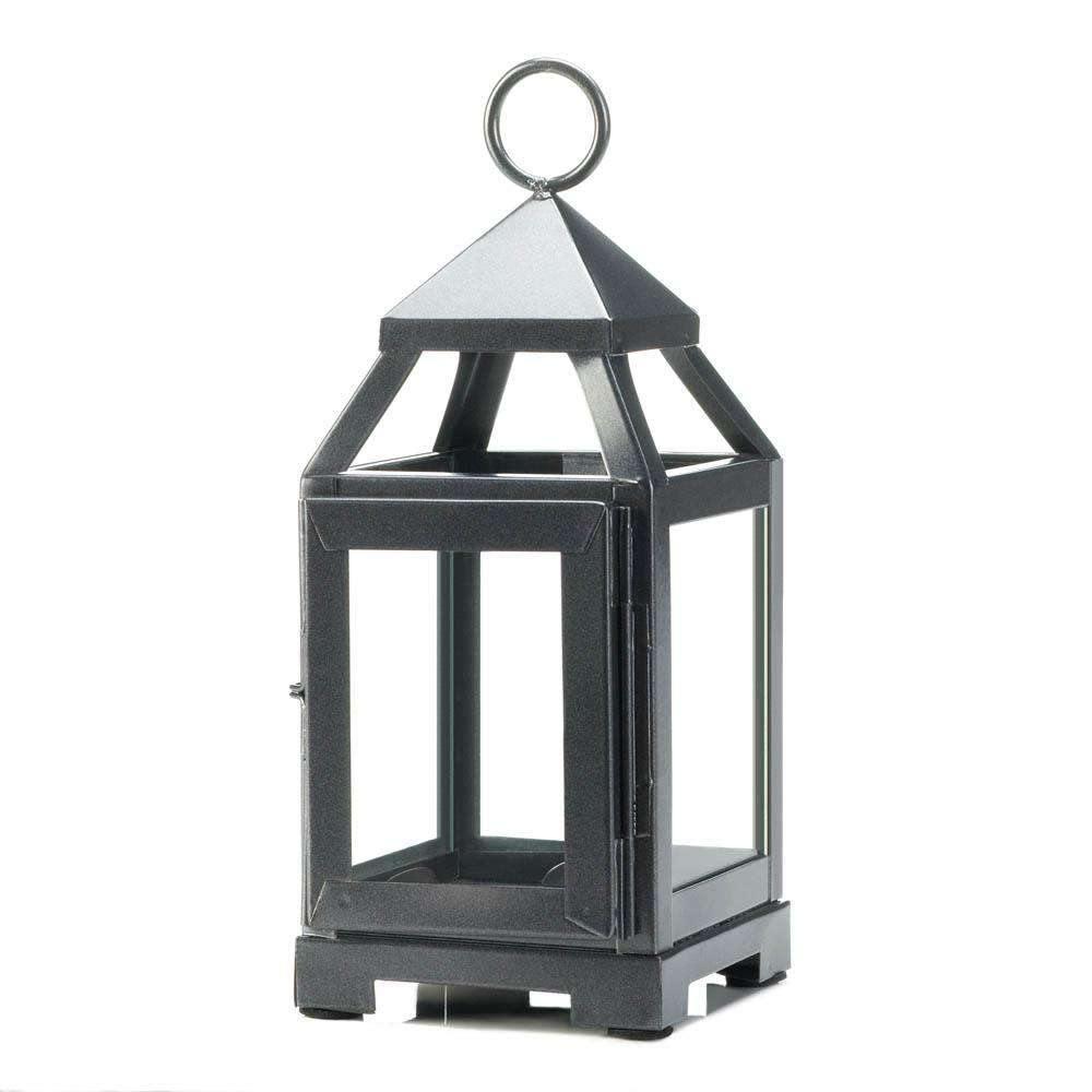 Silver Mini Contemporary Lantern - The Fox Decor