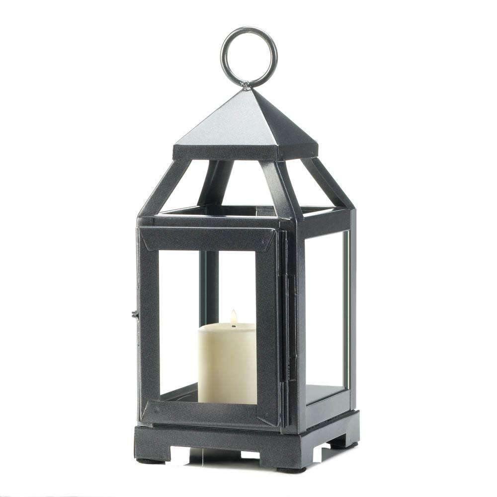 Silver Mini Contemporary Lantern - The Fox Decor