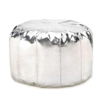 Thumbnail for Silver Ottoman Pouf - The Fox Decor