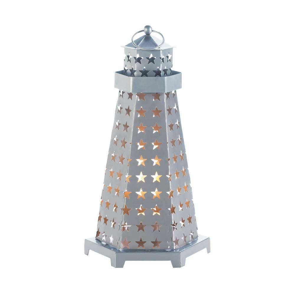 Silver Star Lighthouse Lantern - The Fox Decor