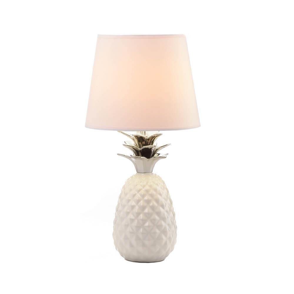 Silver Topped Pineapple Table Lamp - The Fox Decor