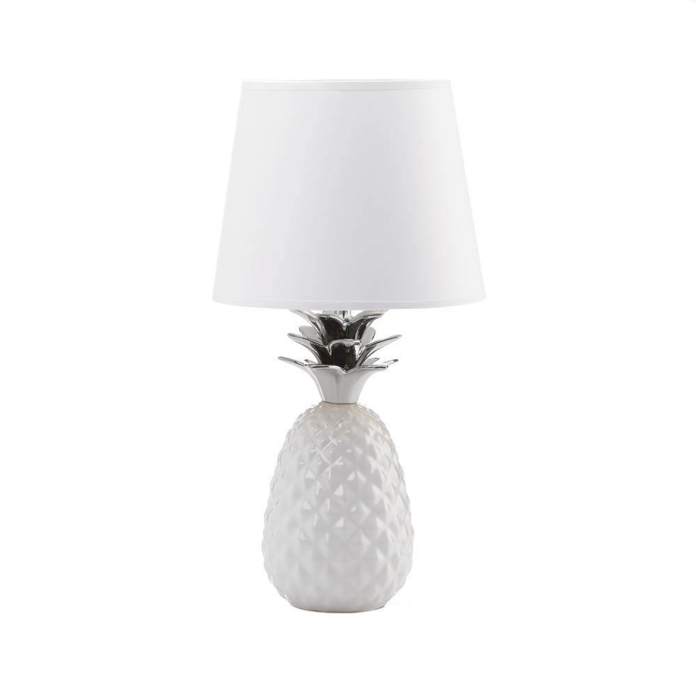 Silver Topped Pineapple Table Lamp - The Fox Decor
