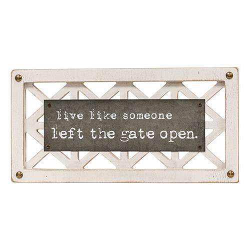 Simple Life Lattice Sign, 2 Asst. Pictures & Signs CWI+ 
