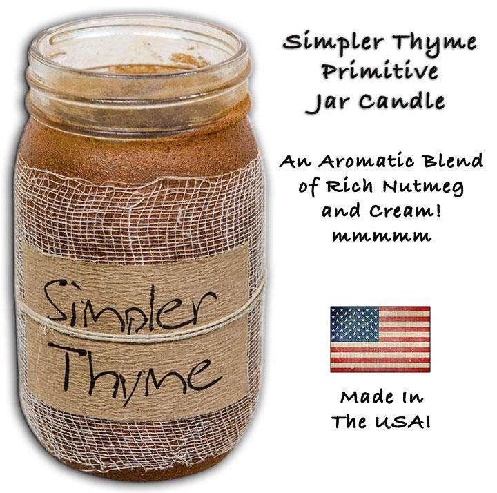 Simpler Thyme Jar Candle, 16oz - The Fox Decor
