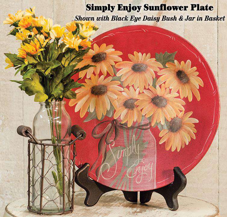 Simply Enjoy Sunflower Plate HS Plates & Signs CWI+ 