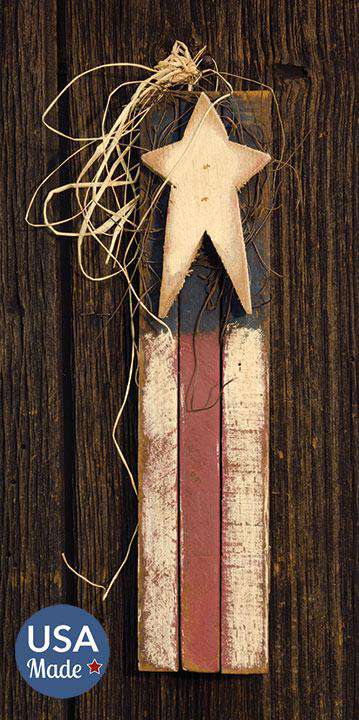Skinny Vertical Lath Flag, 18" - The Fox Decor