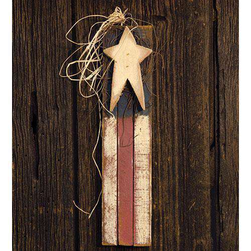 Skinny Vertical Lath Flag, 18" Tabletop & Decor CWI+ 