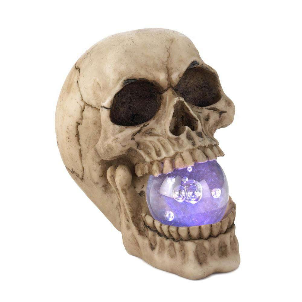 Skull with Lighted Orb - The Fox Decor