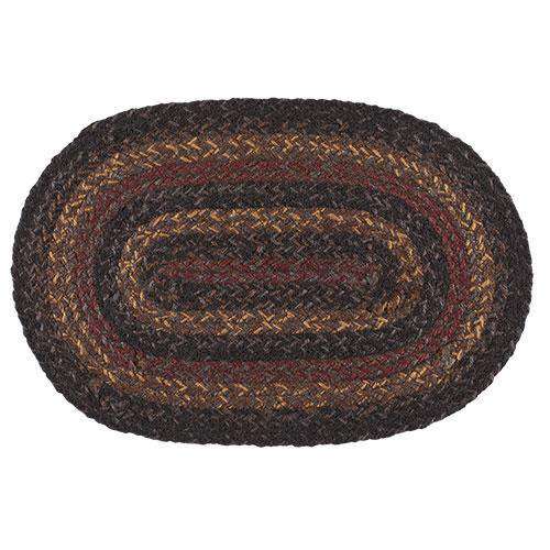 Slate Oval Braided Rug CWI Gifts 20x30 inch 