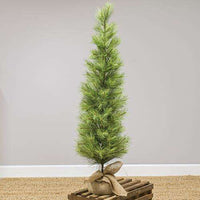 Thumbnail for Slim Long Needle Pine Tree w/Burlap Base, 4 ft. Artificial Trees & Greenery CWI Gifts 