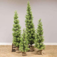 Thumbnail for Slim Long Needle Pine Tree w/Burlap Base, 6 ft. - The Fox Decor