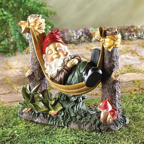 Slumbering Gnome Garden Statue - The Fox Decor