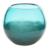 Thumbnail for Small Aqua Fish Bowl Vase