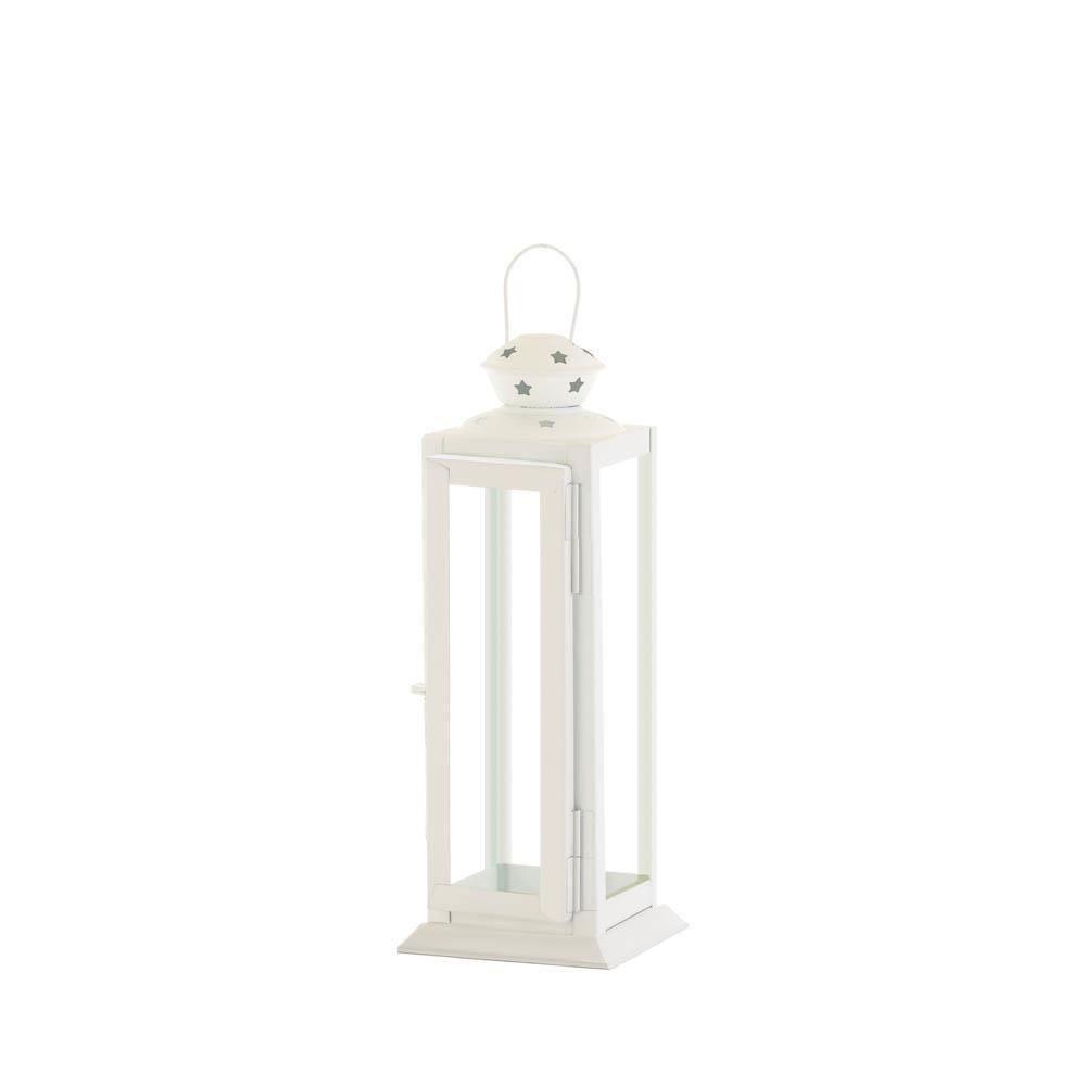 Small Cutout Stars White Lantern - The Fox Decor