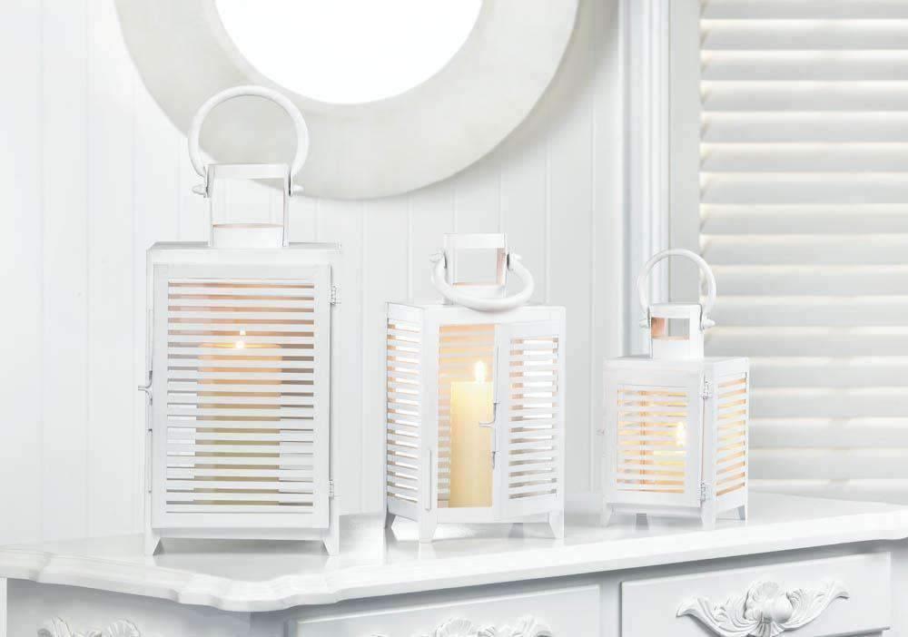 Small White Horizon Lantern - The Fox Decor
