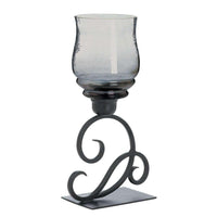 Smoked Glass Cursive Candle Stand - The Fox Decor