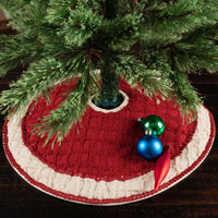 Chenille Christmas Mini Christmas Tree Skirt 21 VHC Brands - The Fox Decor