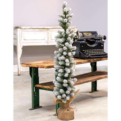 Snow Tipped Pine Tree, 36" New Christmas CWI+ 