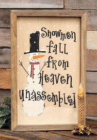 Thumbnail for Snowmen Fall From Heaven Sign Fall Decor CWI Gifts 