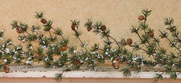 Snowy Brush Pine Garland, 5 ft. Christmas CWI+ 