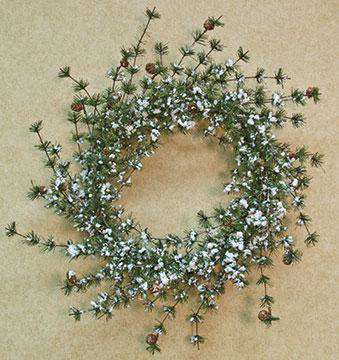Snowy Brush Pine Wreath - 24" - The Fox Decor