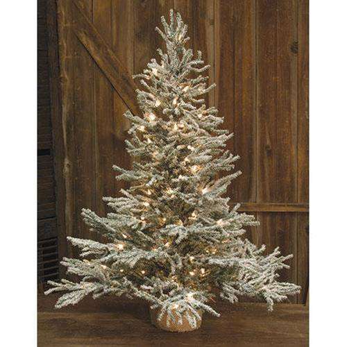 '+Snowy LIt Pine Tree, 36" Christmas CWI+ 