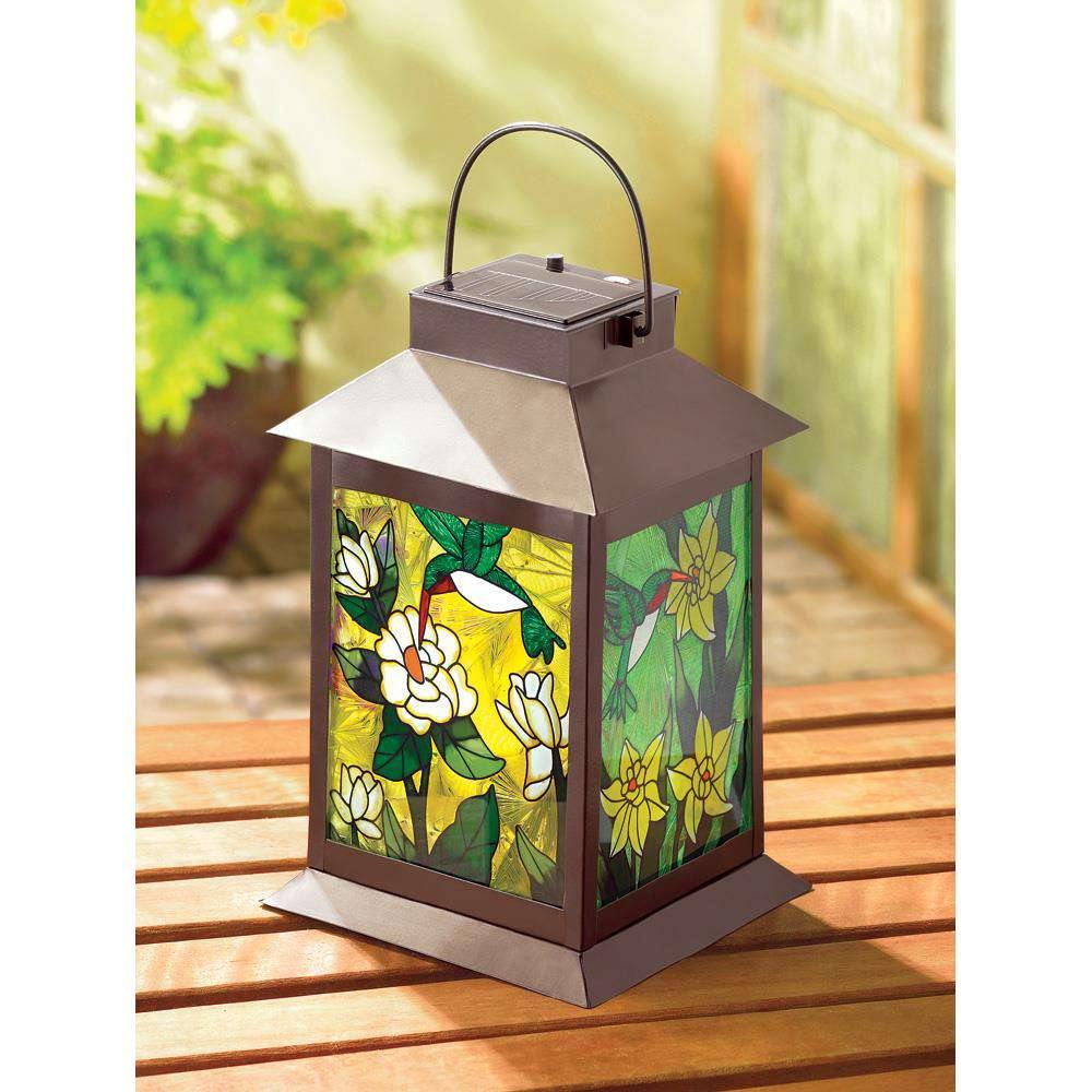 Solar Powered Floral Lantern - The Fox Decor