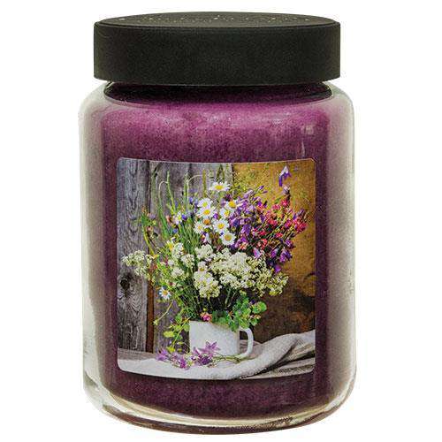 Spring Flowers Jar Candle, 26oz Art Label Candles CWI+ 