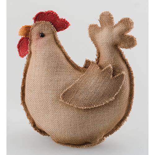 Standing Burlap Rooster Tabletop & Decor CWI+ 