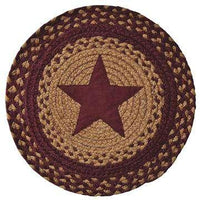 Thumbnail for Star Braided Table Mat Burgundy Country Decor - The Fox Decor